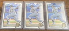Dariel Lopez 2022 Bowman Prospects Chrome 1st Bowman #BCP-56 Pirates Lot (3)