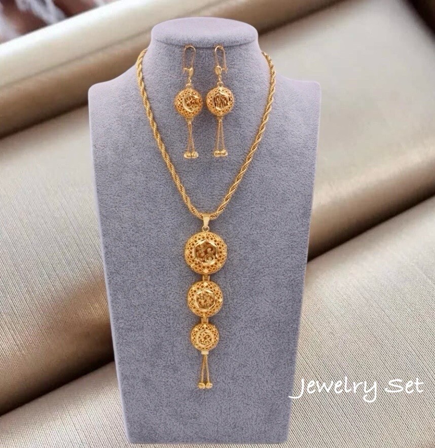 Fashion Jewelry Moda Jewelry Wholesale Gold Jewelry Set, 24k Dubai