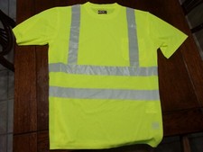 Work King Short Sleeve Pocket Shirt Reflective Ansi L/G Safety 100 Polyester