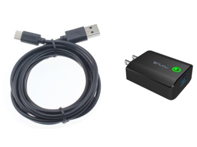6ft USB Cable 18W Fast Home Charger Type-C Quick Charge Travel for Smart Phones
