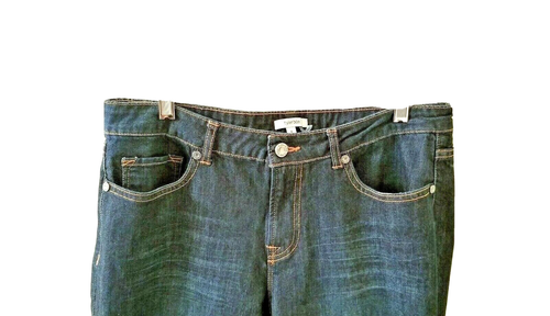 TYLER BOE Jeans Sz 8 Dark Blue Mid Rise Tapered Leg Denim - Picture 2 of 9