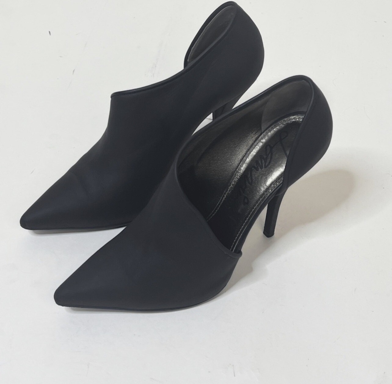 LANVIN | Black Python Asymmetrical Stiletto Booti… - image 1