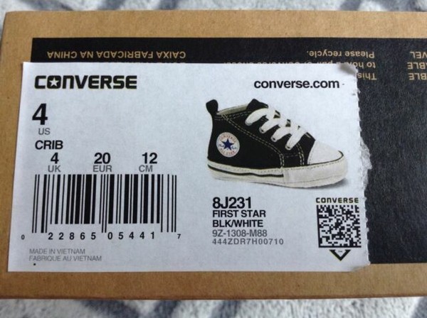 baby converse first star crib shoes