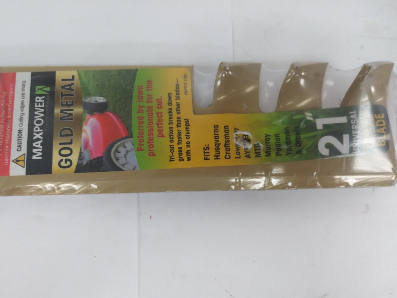 Qty-1 21" Maxpower 331981 Universal Gold Metal Mulching Mower Blade NO Hardware