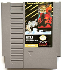 AUTHENTIC VINTAGE 1989 NES ROMANCE OF THE THREE KINGDOMS NINTENDO GAME CARTRIDGE