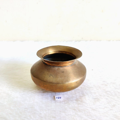 1930s Vintage Hand Hammered Messing Solid Küchenchef Topf/Degchi Geschirr 160