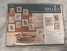 Wallies Wallpaper Cutouts  Pre-pasted - Flea Market Florals - Open Box of 23