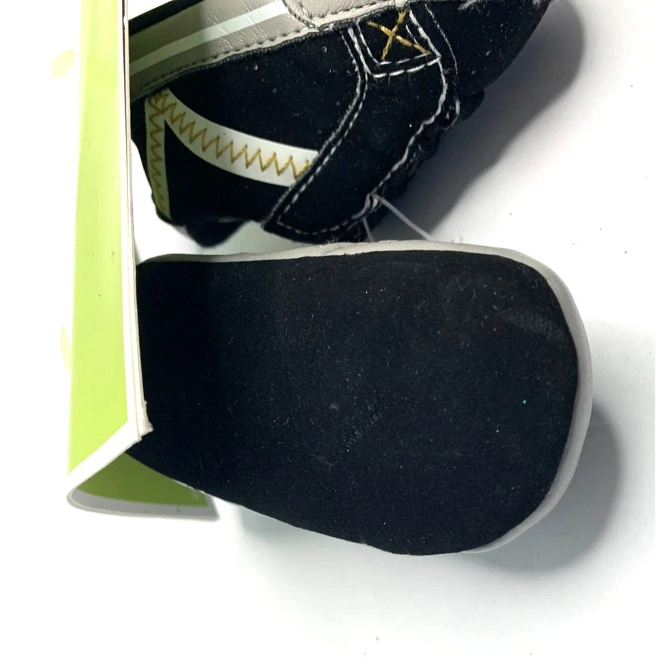 Nuevo Circo Bebé Niños Infante Talla 0 6 Meses Moda Tenis Zapatos Negro Hecho por el Hombre Foto 4 de 4