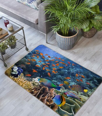 3D Underwater Fish Coral NAO5608 Game Rug Mat Elegant Photo Carpet Mat ...