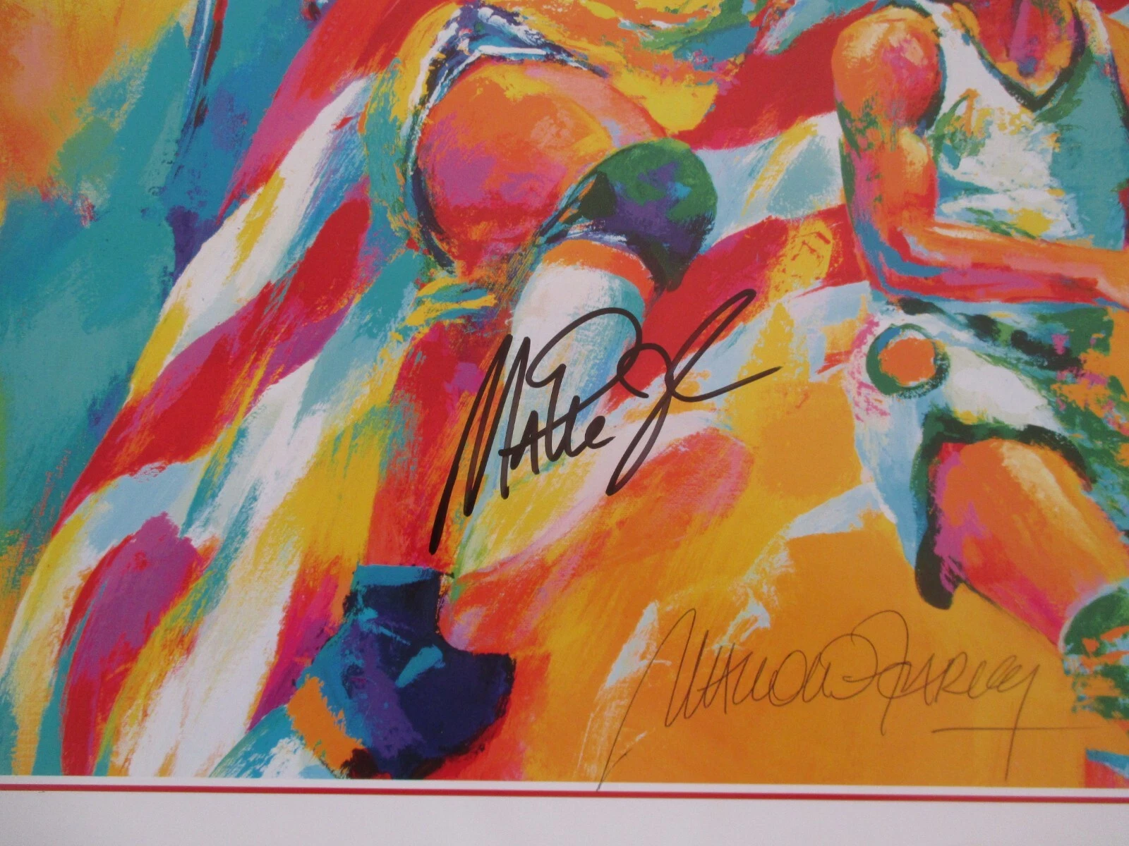 Larry Bird & Magic Johnson Autographed Limited Edition Print by Malcom Farley
