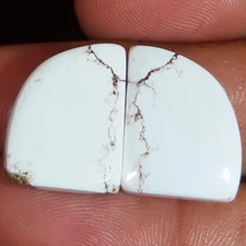 natural WILD HORSE pair cabochon loose gemstone 19.85 Carat. (14 x 18 x 03 mm)