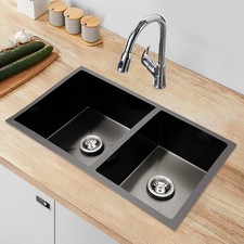 Double Bowl Sink, Free Standing Utility Sink, Metal Kitchen Sink without Faucet