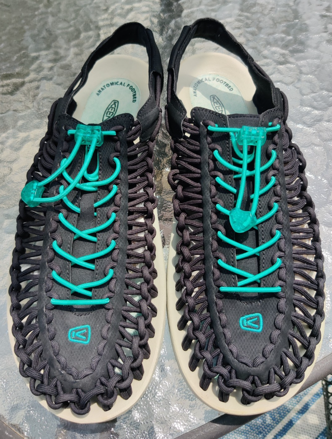 Keen Uneek sandali da uomo Paracord acqua plantare anatomico nero e acqua US 13