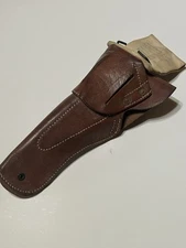 1970s Leather Pistol Holster with Cotton Pistol Holster Holder