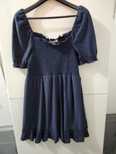 Michael Kors Dress Womens XL Off Shoulder Square Midi Swing Flare Eyelet Smock
