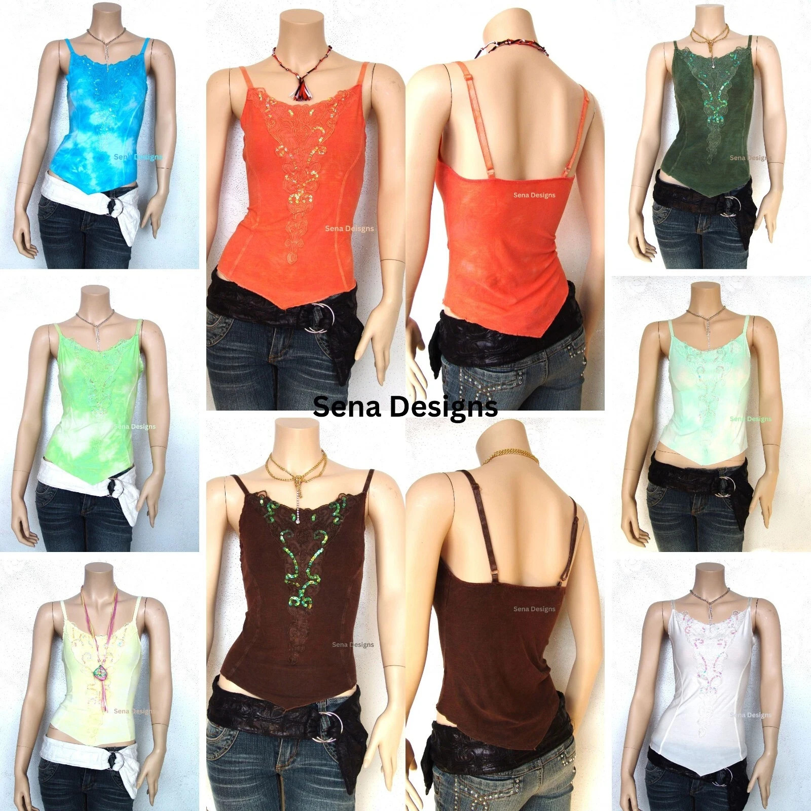 JL Top Chaleco Mujer Tie Dye Con Lentejuelas Y Forro Ajustable