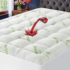 Waterproof King Size Mattress Topper Viscose Derived from Bamboo, Extra Thick