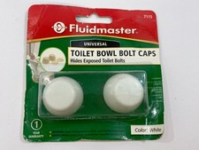  2-Pk Fluidmaster Toilet Bolt Cap Plastic White 7115