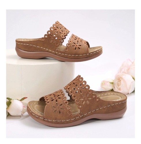 Womens Sandals Casual Wide Width Orthopedic Sandals Comfortable Open Toe Flat... - Picture 7 of 7