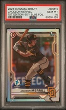 PSA 10 2021 Bowman Draft 1st Edition #BD119 Jackson Merrill Padres BLUE FOIL