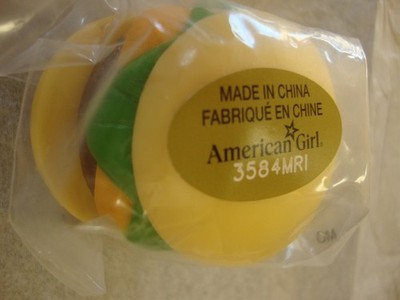 American Girl 18'' Doll Cheese HAMBURGER from Maryellen Diner Accesories NEW