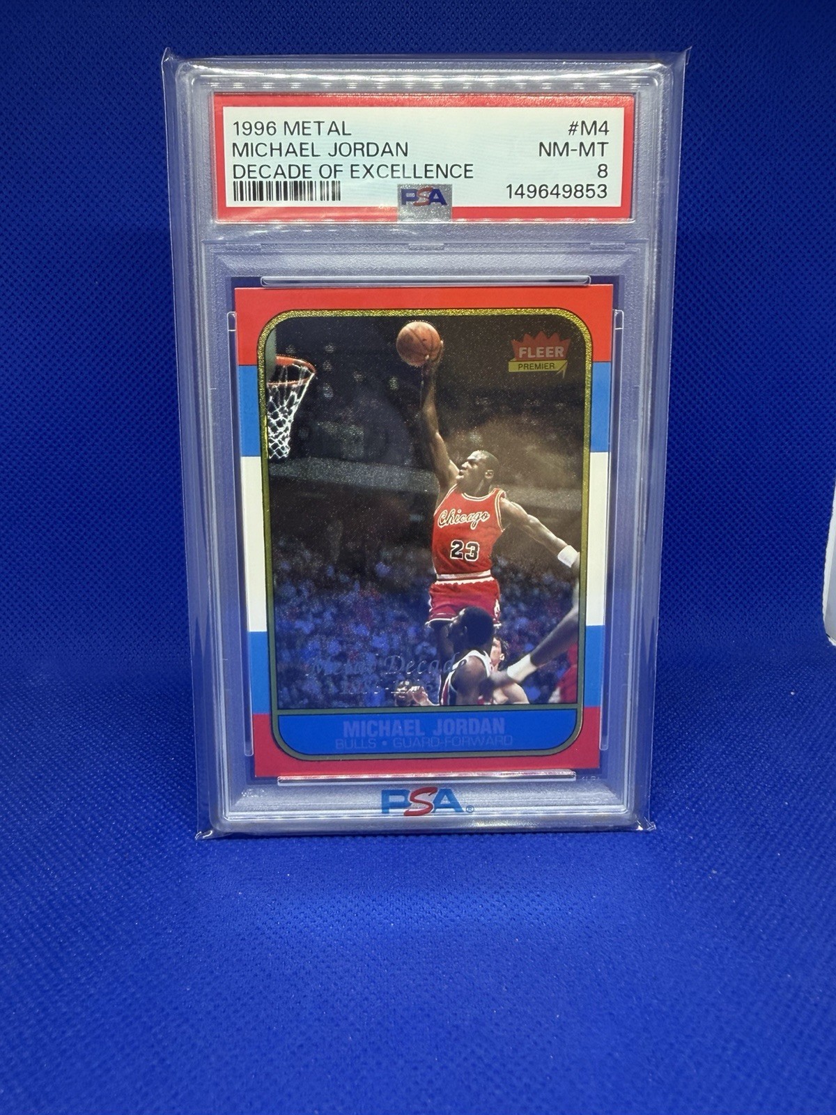Michael Jordan 1996 Metal #M4 Decade of Excellence Price Guide 