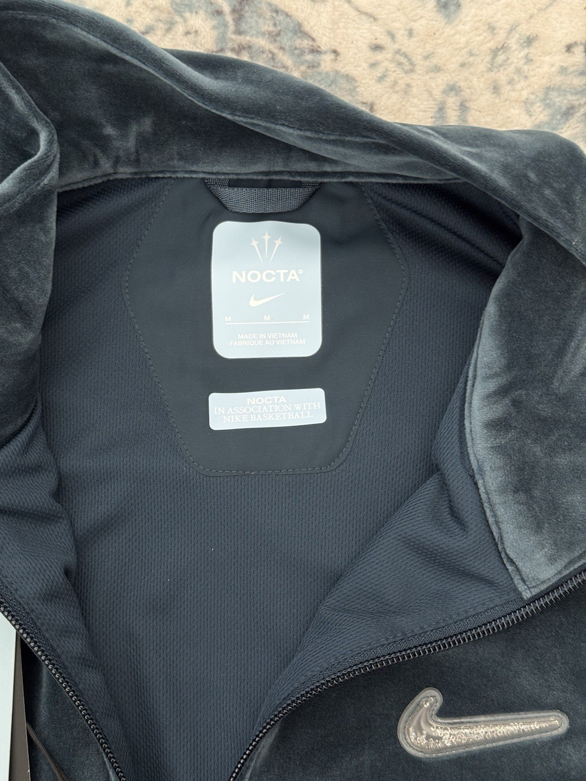 SACAI X NIKE Nike x NOCTA Giacca Swarovski Velour Zip DV3734 454 Uomo Taglia M