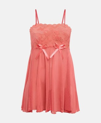 Schickes Damen Neglige Nachthemd Babydoll LingaDore Farbe aprikot Größe XXL neu