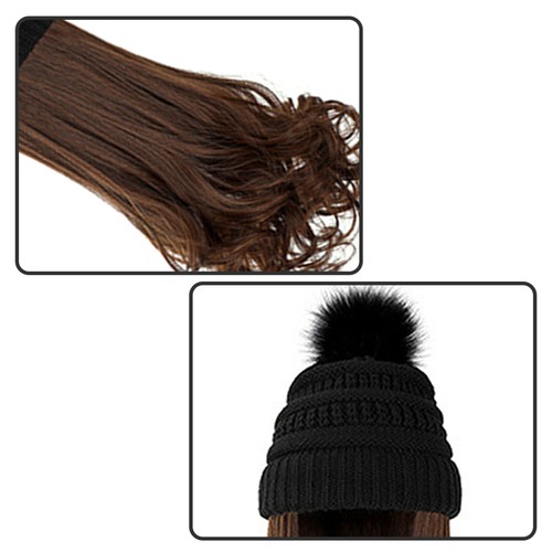 Warm Wig Hat Hair Cap for Wigs Cartoon Winter Beanie Hats Headwear Crochet - Picture 3 of 12