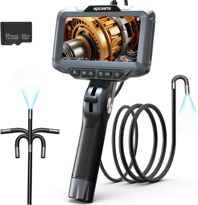 Inspection Borescope Camera with Light,1920X1080P HD Two-Way Articulating Boresc