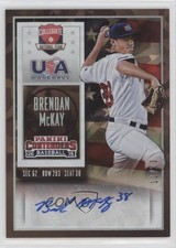 2015 Contenders USA Baseball Ticket Cracked Ice 11/23 Brendan McKay #68 Auto 5m1