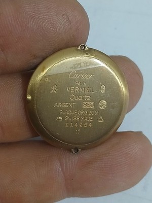 Cartier Paris Cartier Vermeil 925 Silver Gold Plate Caseback G20m