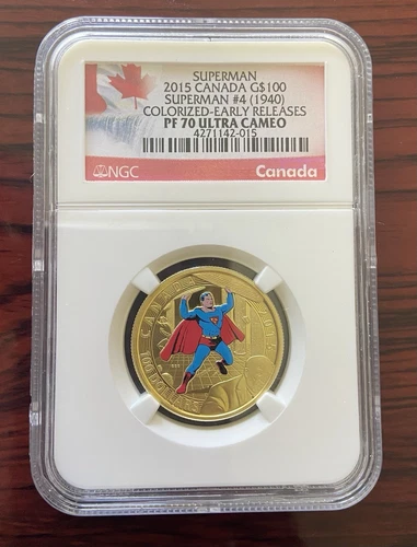 2015 Canada G$100 Superman #4 (1940) NGC PF70 Ultra Cameo