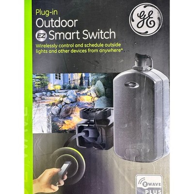 GE Plug-in Outdoor EZ Smart Switch ZW4201 14284 by Jasco Z Wave Plus-New/Sealed