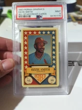 1983 PERMA-GRAPHICS ALL-STAR CREDIT CARDS #17 OZZIE SMITH HOF PSA 9 Rare