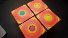 Schylling Nee Doh Color Change Squish Stress Ball Pink Blue Yellow NeeDoh - NEW