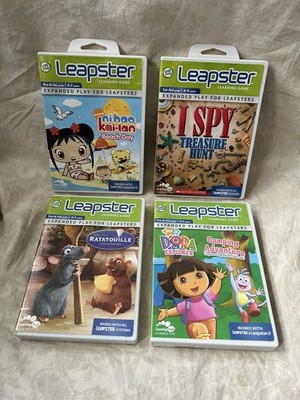 Leapster 4 Game Lot Kai-lan I Spy Treasure Hunt Dora Ratatouille