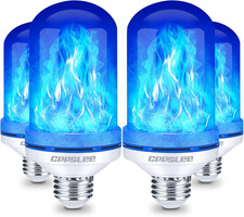 Upgraded Flame Light Bulbs, 4 Modes Flickering Light Bulbs, E26 Base Fire Flame
