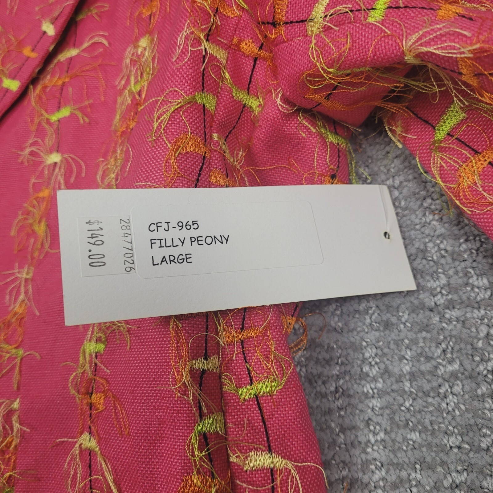 Giacca vintage dipinta Pony Filly Peony donna L rosa due bottoni western boho