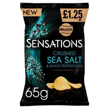 Walkers Sensations Salt & Black Peppercorn Sharing Crisps 65g (Pack of 18)