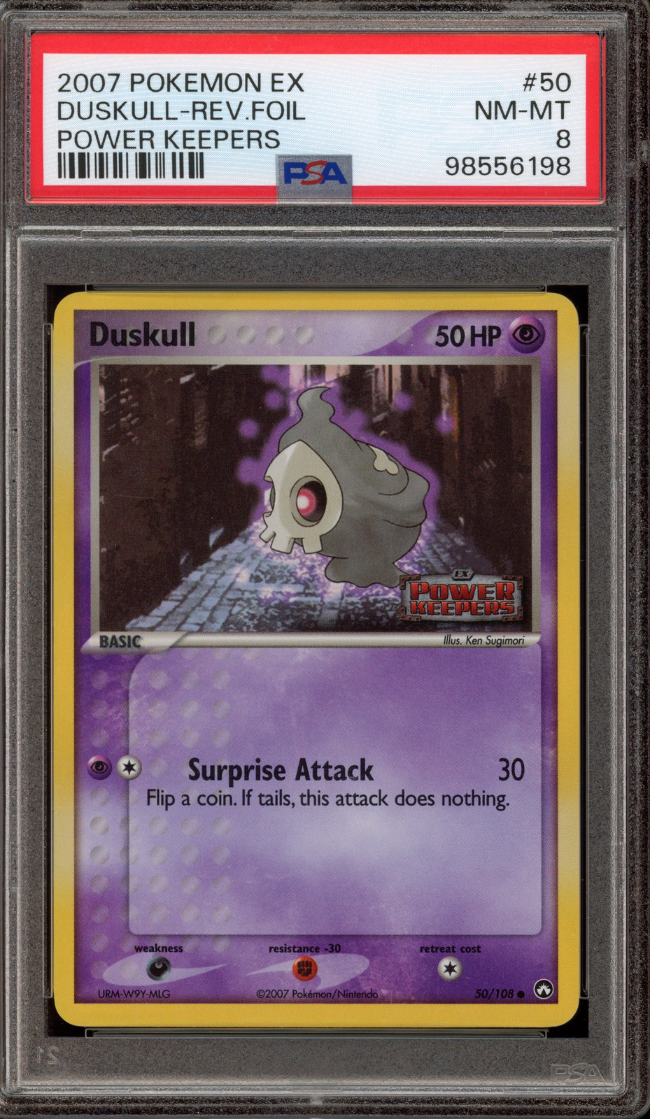 Pokemon Duskull EX Power Keepers Reverse Holo #50 PSA 8