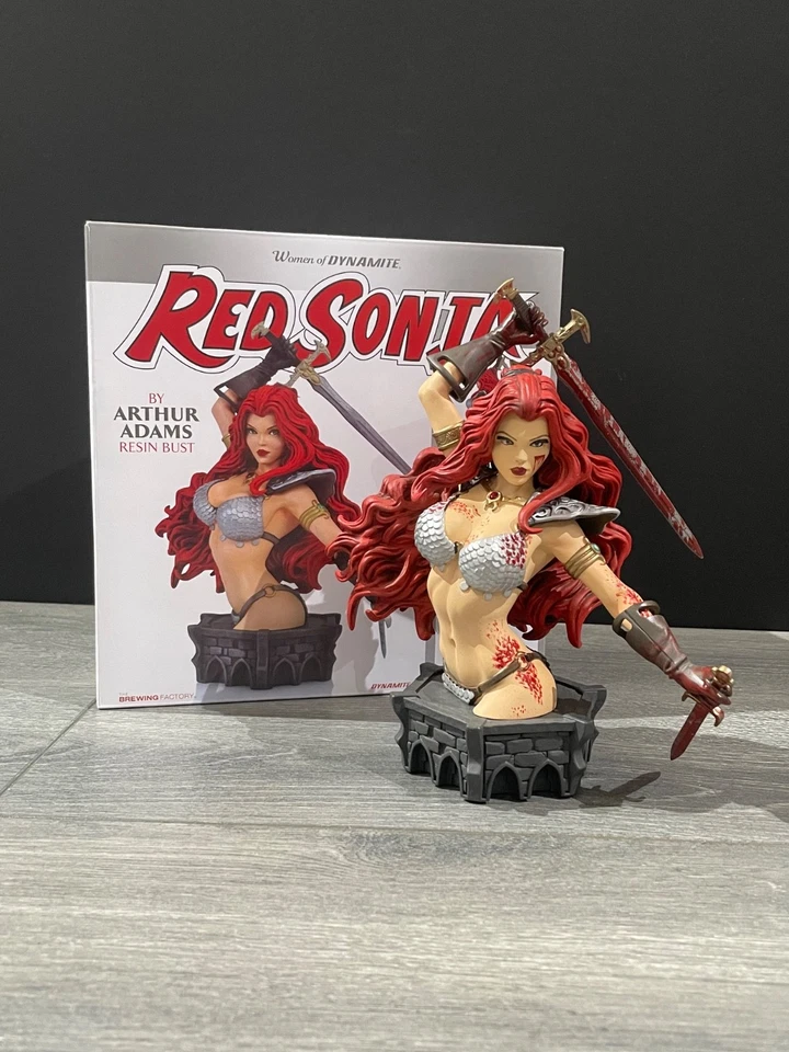 Women of Dynamite Red Sonja Bust by Arthur Adams Blood-Spattered Edition 15/299