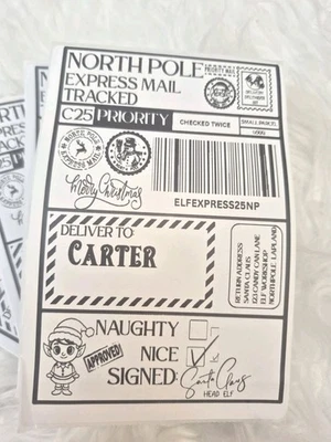 Personalised Gift Labels: Special Delivery From Santa Christmas Present Stickers