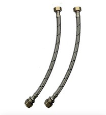 BSP Female Flexible Tap Connector Braided Flexi Hose WRAS 1/2" 15mm 300mm 