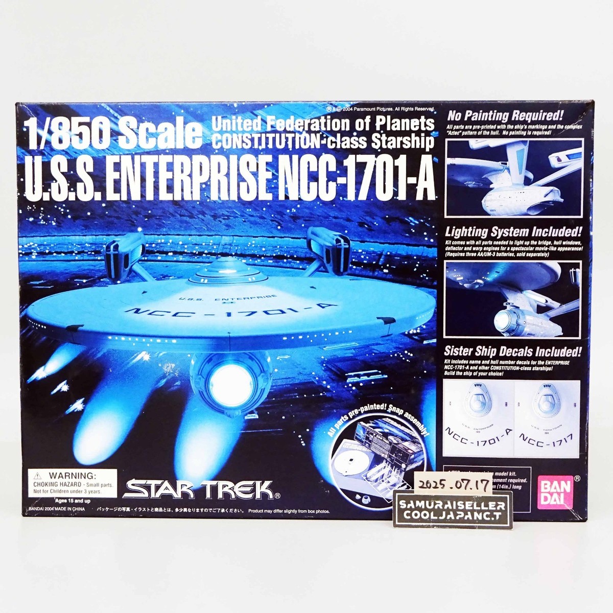 Star Trek 1/850 U.S.S. ENTERPRISE NCC-1701-A Plastic Model