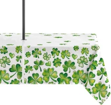 Horaldaily Rectangular Outdoor Tablecloth 60×84 60 x 84 (Rectangular), Green 