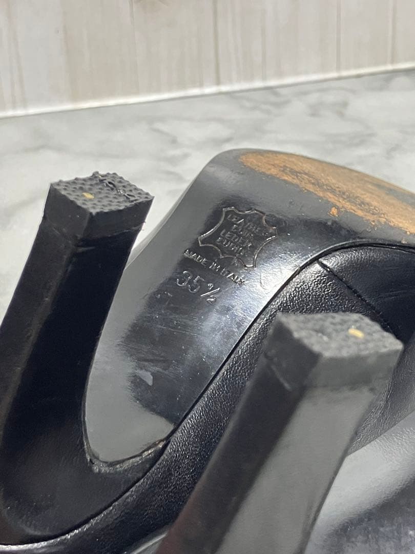 FENDI Shoes Pumps Heel FF EU 35.5 US 5.5 Leather Black Authentic thumbnail 10