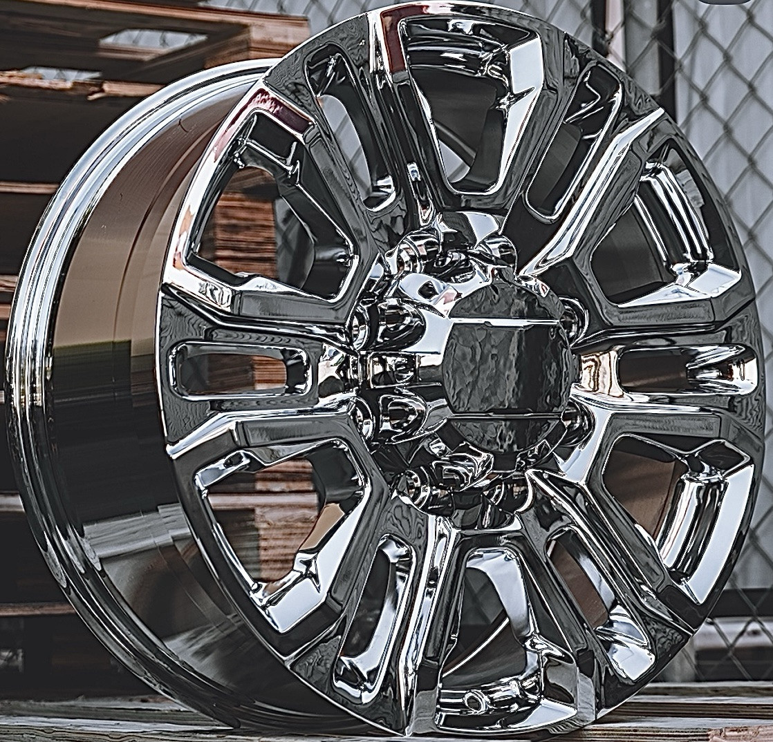 22” Chrome 5957 OE Replica Wheels fits 2011 2025 GMC Sierra Denali