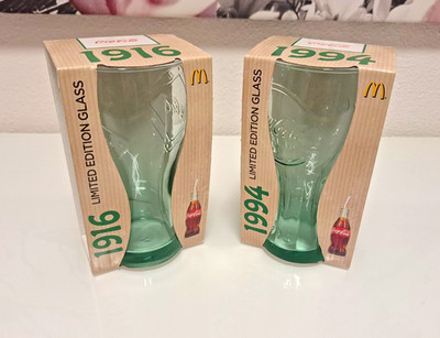 McDonald's Coca-Cola Limited Edition Gläser 1994 & 1996, 2 Stück in OVP