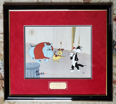 Friz Freleng signed Sylvester the Cat Looney Tunes Original Cel 350/750